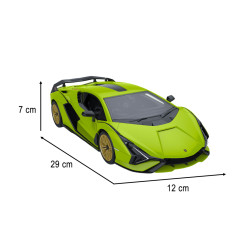 Rastar 97400 Lamborghini Sian nuotolinio valdymo automobilis 1:18 surinkimo rinkinys