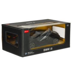 Rastar 71010 BMW i8 nuotolinio valdymo automobilis 1:14, atidaromos durys, juodas