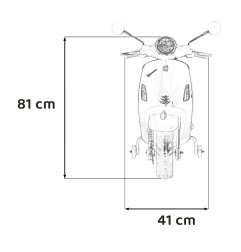 Vaikiškas elektrinis motoroleris Vespa Roma, Žalias