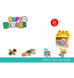 Minkštų kaladėlių rinkinys 44 vnt. + Tigriuko pakuotė