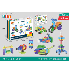 STEAM statybinių kaladėlių rinkinys 320vnt.