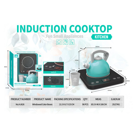 Vaikiškos Indukcinės viryklės ir virdulio rinkinys