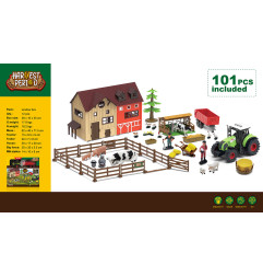 MEGA ūkininko rinkinys su traktoriumi ir priedais