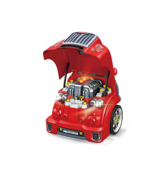 Vaikiškas mažojo mechaniko rinkinys "variklis", raudonas