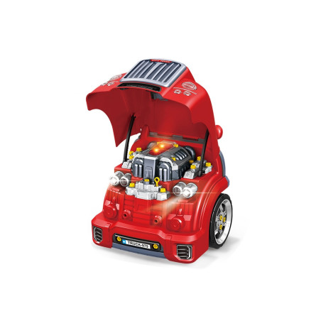 Vaikiškas mažojo mechaniko rinkinys "variklis", raudonas