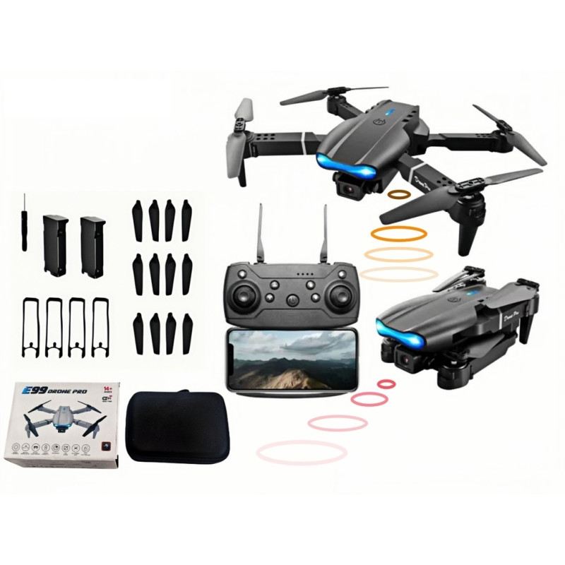 R/C Valdomas Dronas E99 Pro, 720p