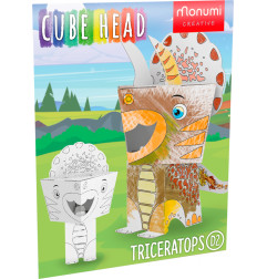 Spalvinamas 3D dinozauras Triceratops