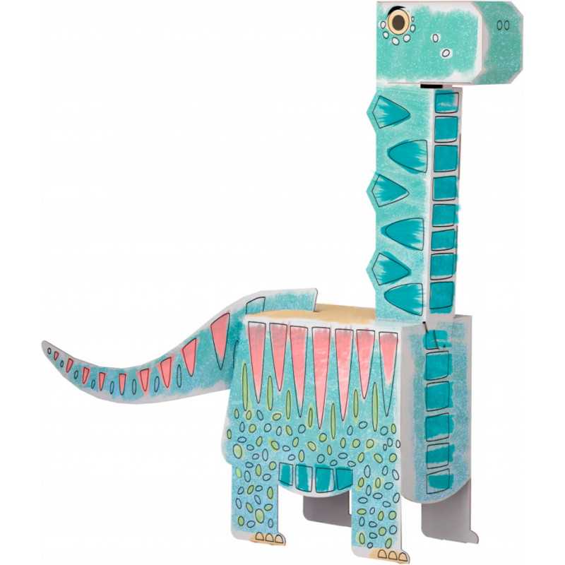 Spalvinamas 3D brontosauras Spalvinamas 3D brontosauras