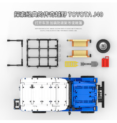 2087 visureigių statybinių kaladėlių rinkinys, mėlynas