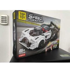 Sportinis automobilis Baltas R/C plytų rinkinys