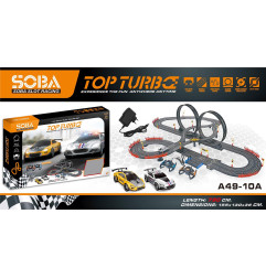 MEGA lenktynių trasa ir automobiliai