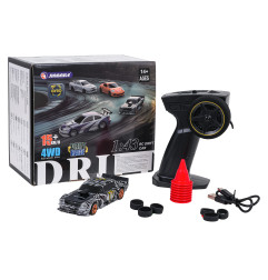 R/C drifto automobilis 1:43 žalias + priedai