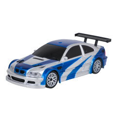 R/C drifto automobilis 1:43 mėlynas + priedai