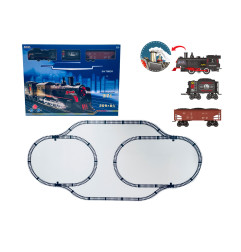 MEGA traukinys su dūmų, šviesų ir garso funkcijomis