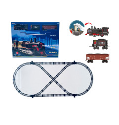 Traukinys su dūmų, šviesų ir garso funkcijomis