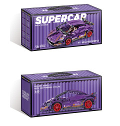 Sportinių automobilių plytų rinkinys Purple 470vnt.