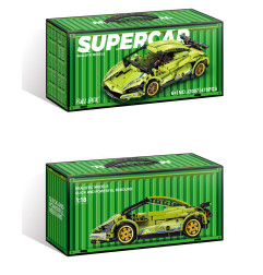 Sportinių automobilių plytų rinkinys žalias 470vnt.