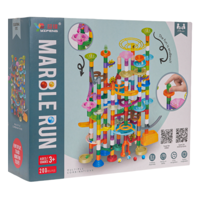 GIGA konstruktorius su kamuoliukų trasa 200vnt.