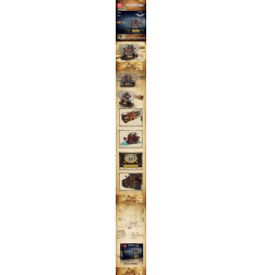 Raudonasis piratų laivas butelyje Statybinis rinkinys 885 vnt.