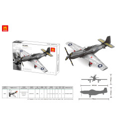 Karinių lėktuvų kaladėlių rinkinys 256 vnt.