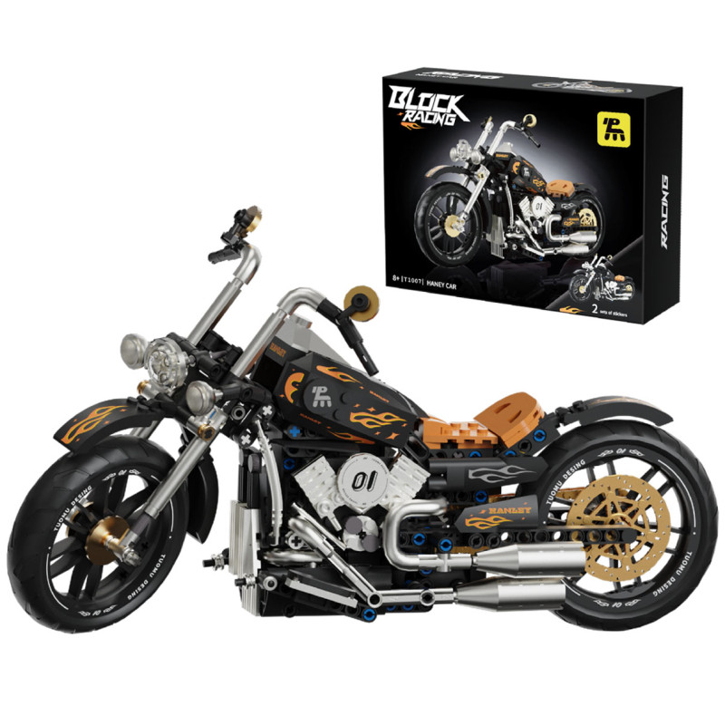 Motociklų plytų rinkinys juodas 455vnt.