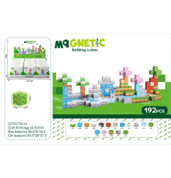 Magnetinių kubelių rinkinys, kaladėlės, 384 vnt.