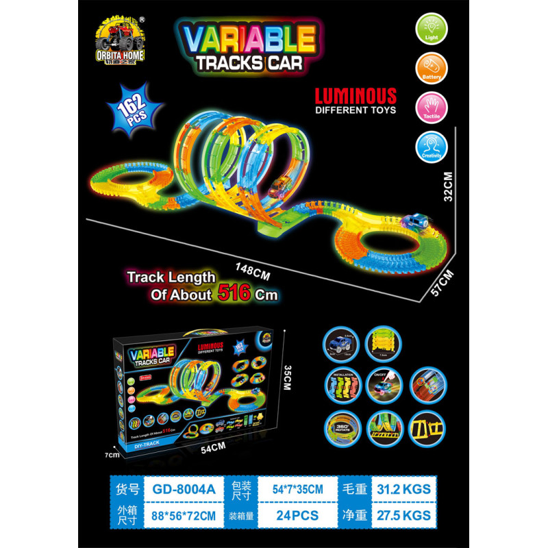 Automobilių lenktynių trasa VARIANTAS 162vnt.