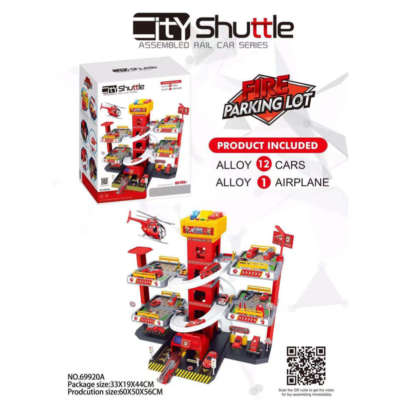 Daugiaaukštė gaisrinės automobilių stovėjimo aikštelė + priedai