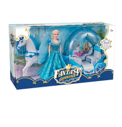 Vežimas su arkliais ir lėlių rinkinys