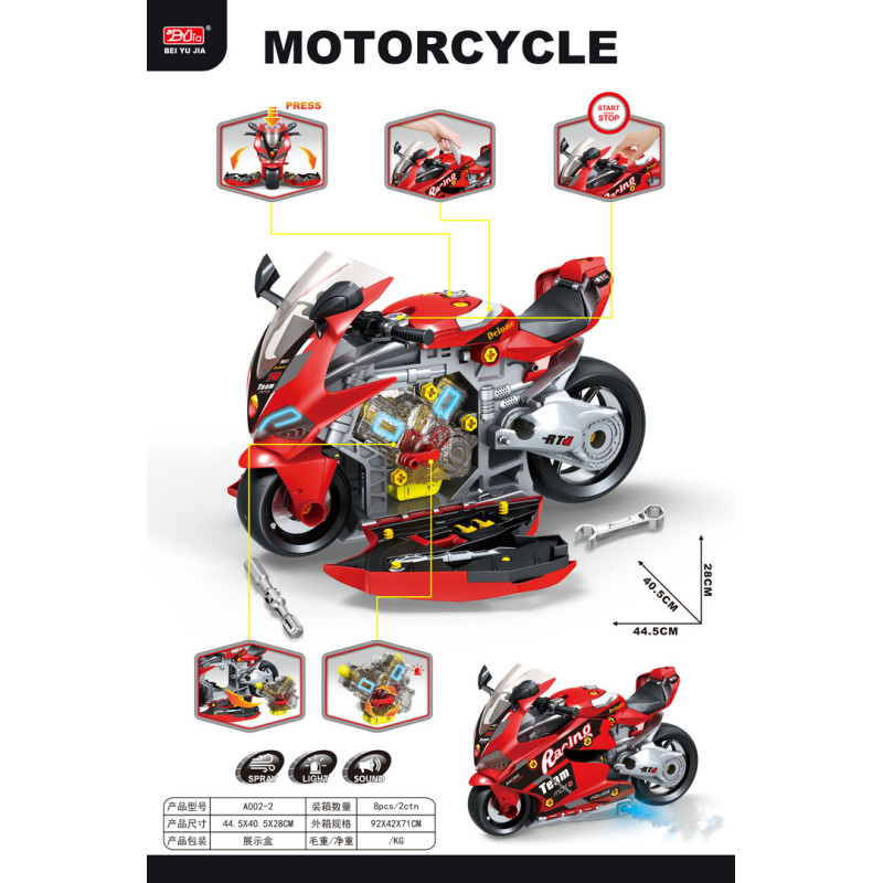 Mažojo mechaniko rinkinys Dirbtuvės Motociklas