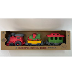 Bioplastiko traukinio ir vagonų rinkinys