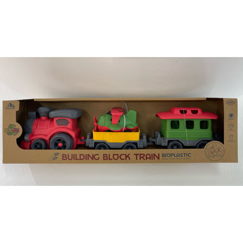 Bioplastiko traukinio ir vagonų rinkinys Bioplastiko traukinio ir vagonų rinkinys