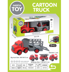 Transporto priemonių rinkinys: Vilkikas + gaisriniai automobiliai