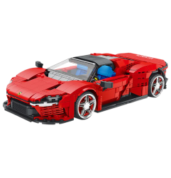 Raudonų sportinių automobilių plytų rinkinys 1069vnt.