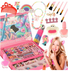 Makiažo ir nagų rinkinys kosmetika makiažas kosmetika šešėliai lakai stalčiai undinė