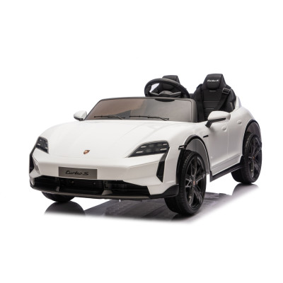 Vaikiškas elektromobilis Porsche Taycan Turbo S, Baltas