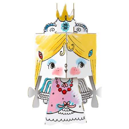 Spalvinama 3D princesė