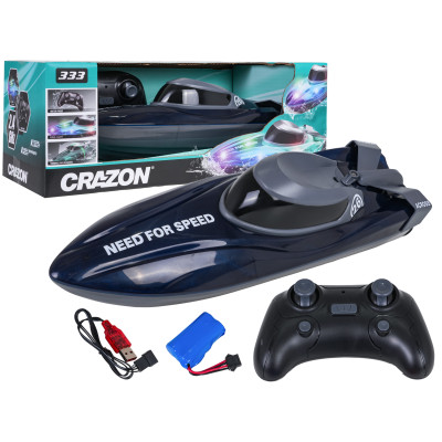 RC valdoma vandens valtis su foniniu apšvietimu mėlyna