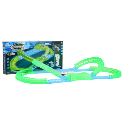 Tamsoje šviečianti lenktynių trasa 31vnt