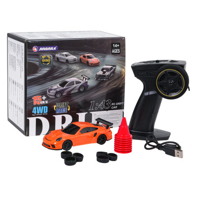 R/C drifto automobilis 1:43 Orange + priedai