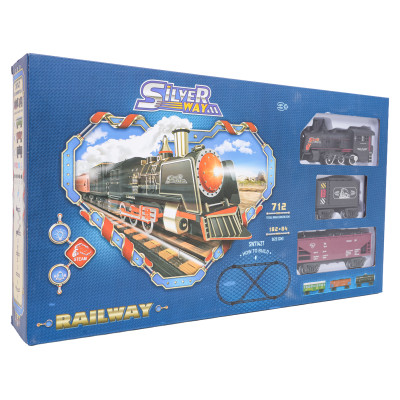 Traukinys su dūmų, šviesų ir garso funkcijomis