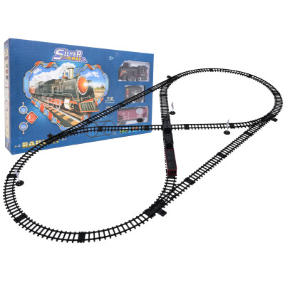 Traukinys su dūmų, šviesų ir garso funkcijomis