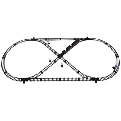 Traukinys su dūmų, šviesų ir garso funkcijomis