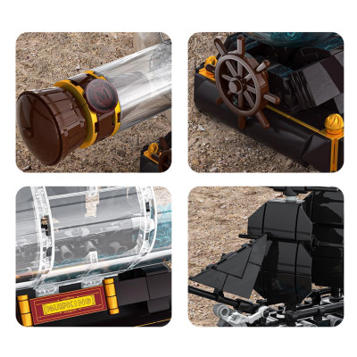 Mould King konstruktorius Piratų laivas butelyje 822 detalės