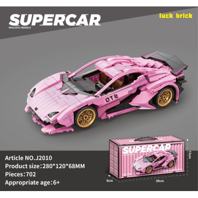Konstruktorius automobilis rožinis 702 detalės