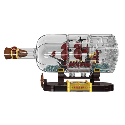 Mould King konstruktorius piratų laivas butelyje 885 detalės