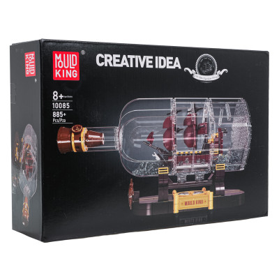 Mould King konstruktorius piratų laivas butelyje 885 detalės
