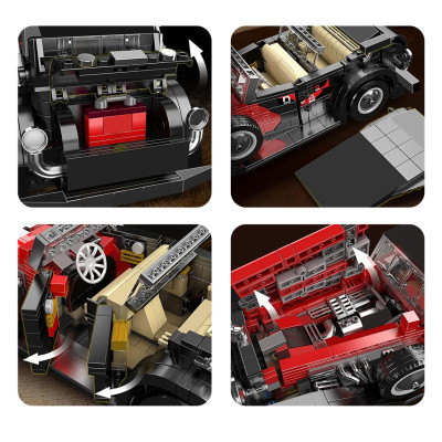 Mould King retro konstruktorius automobilis 1308 detalės