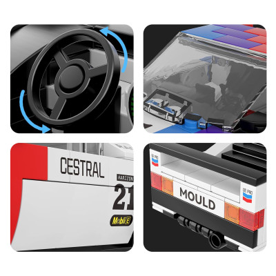 Mould King konstruktorius automobilis baltas 411 detalių