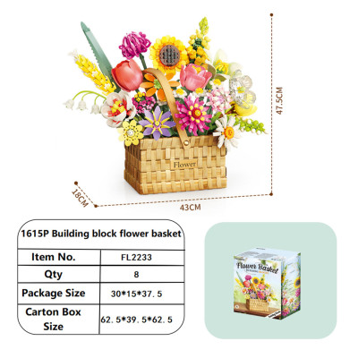 Konstruktorius Pavasario puokštė krepšyje 1615 vnt.